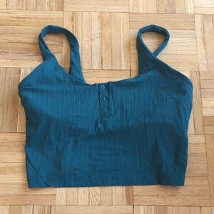 lululemon Teal Ribbed Women's Bra Top